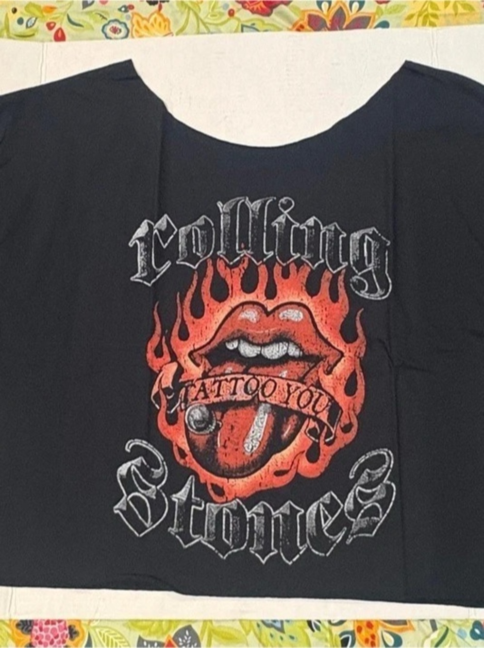 Fashion Nova The Rolling Stones Tattoo You Graphic Tee Black